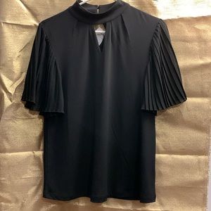 Black short sleeve blouse